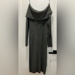 H&M Gray Ribbed Knit Dress